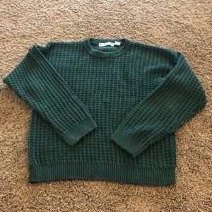 Men’s L Green Crewneck Sweater Basix
